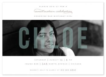 Modern Name Party Invitations