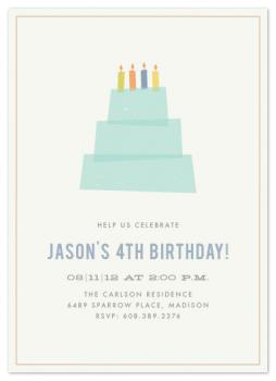Birthday Cake Party Invitations