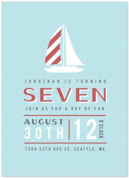 Birthday Sailing Party Invitations