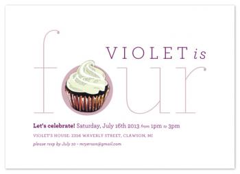 Classic Cupcake Party Invitations