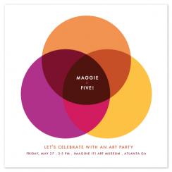 modern art party Party Invitations