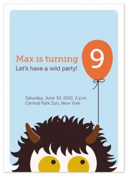 Wild Thing Party Invitations