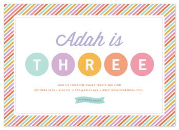 happy stripes and circles Party Invitations