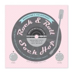 Sock Hop Rock Party Invitations