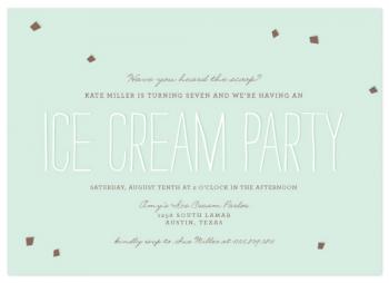 Mint Chocolate Chip Party Invitations