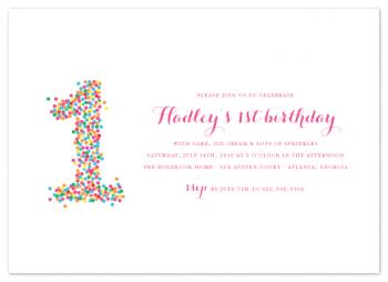 sprinkled Party Invitations