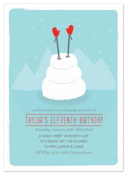 B-Day Ski Day Party Invitations