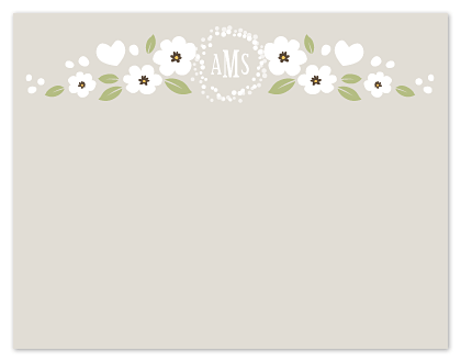 personal stationery - White Flowers by Four Wet Feet Design