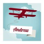 Biplane Banner by Lachelle Via