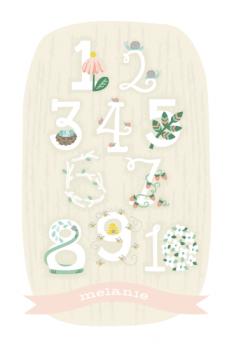 Woodland Numbers Art Prints