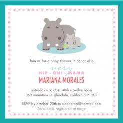 hip oh! mama Baby Shower Invitations