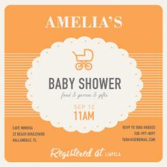 retro baby Baby Shower Invitations