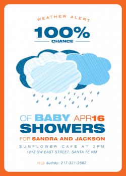 Weather Alert! Baby Shower Invitations