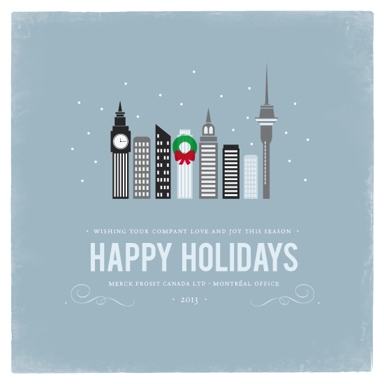 business holiday cards - Winter Cityscape at Minted.com