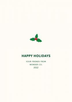 Small Mistletoe Business Holiday Cards