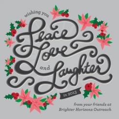 Peaceful Poinsettias Business Holiday Cards
