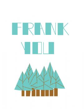 Thanks From Him-Frank You Thank You Cards