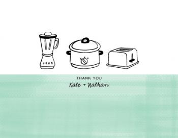 A blender, a crockpot, and a toaster Thank You Cards