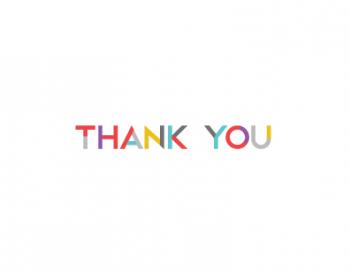 A Colorful Thank You Thank You Cards