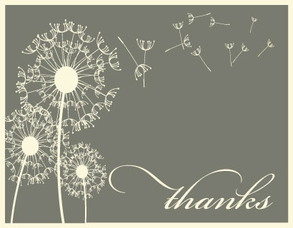 thank you cards - Dandilion Wish