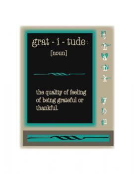 Webster's Gratitude Thank You Cards