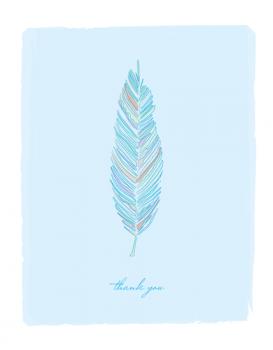 A Feathery Thanks Thank You Cards