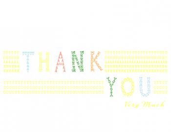  Typography Stitch Thank You Cards