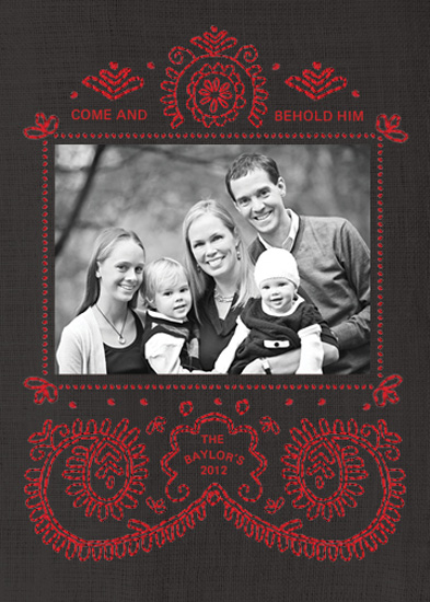 holiday photo cards - Behold Him by Sandy Pons