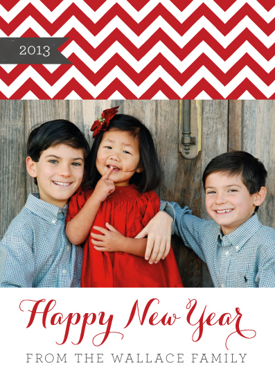 holiday photo cards - Chevron Happy by Five Sparrows