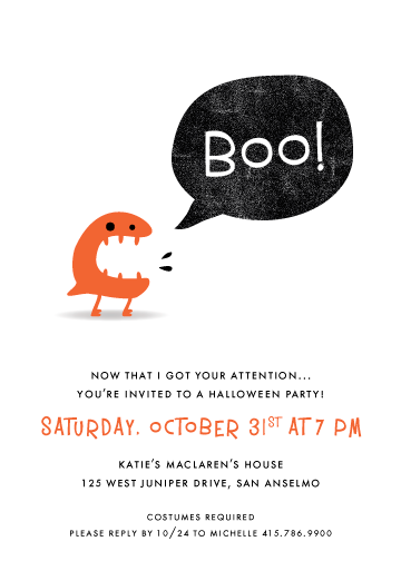 party invitations - BOO! by Paper Dahlia