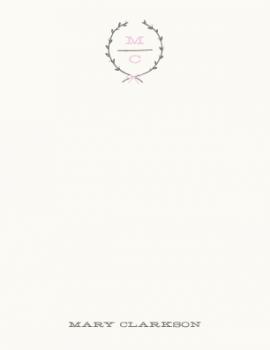Delicate Laurel Personal Stationery