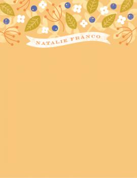 Sunny Floral Personal Stationery