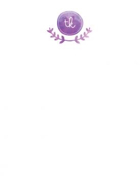 Vine Monogram Personal Stationery