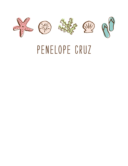 personal stationery - a day at the beach by Waui Design