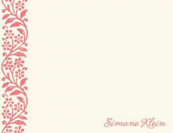Flower Stamp Personal Stationery