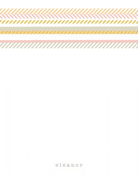Gypsy Stripe Personal Stationery
