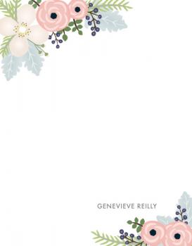 Posey Blush Personal Stationery