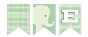 Plaid Pachyderm Party Decor