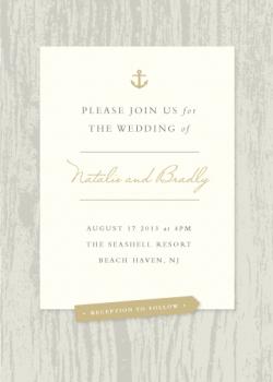 Driftwood and diamonds Wedding Invitations