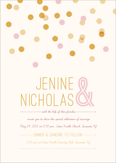 wedding invitations - Blush & Gold by Jen Serafini