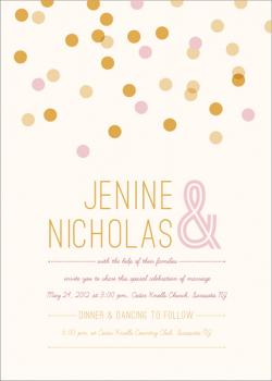 Blush & Gold Wedding Invitations