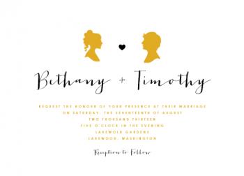 Cameo Bliss Wedding Invitations