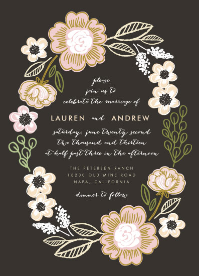 wedding invitations - Botanical Wreath by Alethea and Ruth
