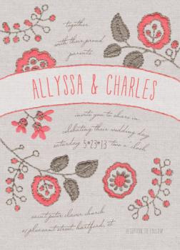 Blissful Ties Wedding Invitations