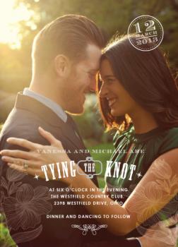 Tie the knot Wedding Invitations