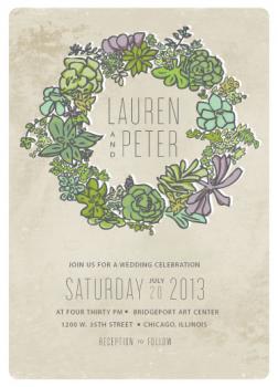 Desert Wreath Wedding Wedding Invitations