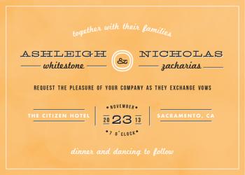 Fresh Typeset Wedding Invitations