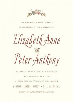 From Love to Matrimony Wedding Invitations
