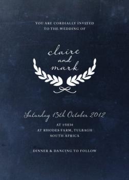 Classic Blue Valentine Wedding Invitations