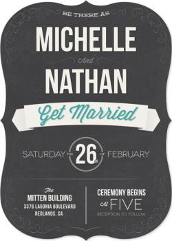 Slated To Be Wedding Invitations